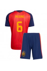 Espanja Mikel Merino #6 Jalkapallovaatteet Lasten Kotipeliasu MM-kisat 2026 Lyhythihainen (+ Lyhyet housut)